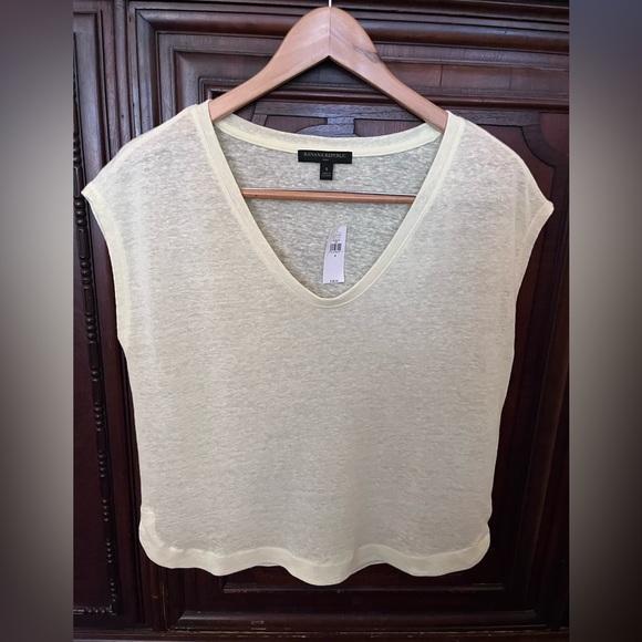 NWT Banana Republic Linen-Blend T-Shirt - Picture 8 of 14